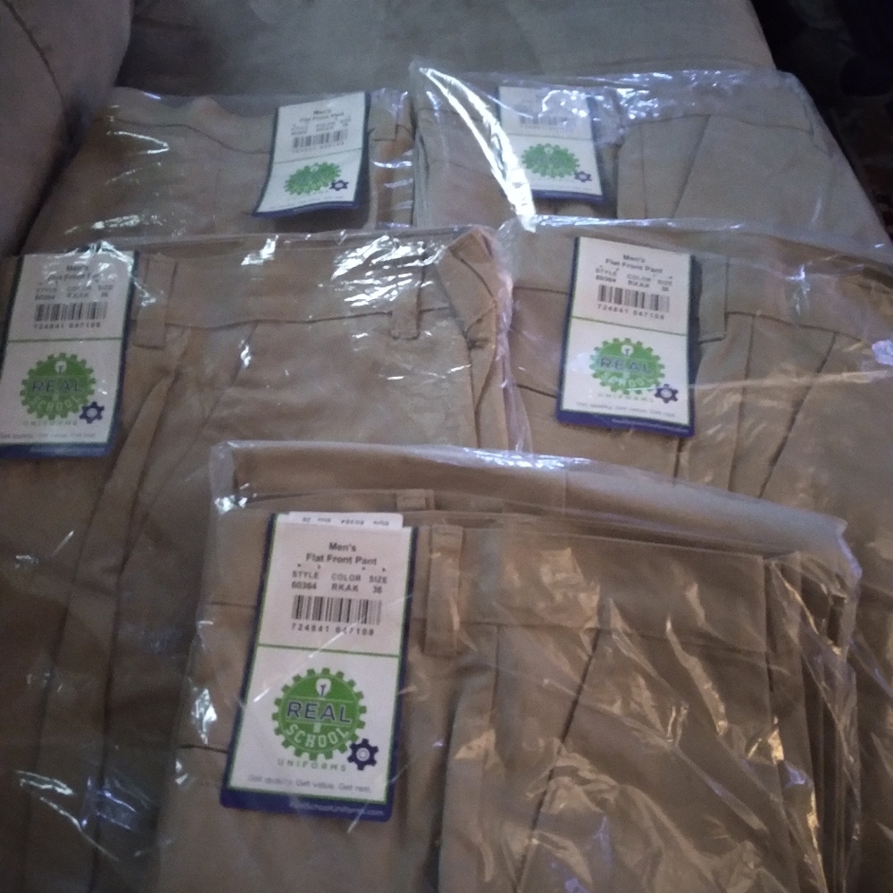 Khaki men school pants